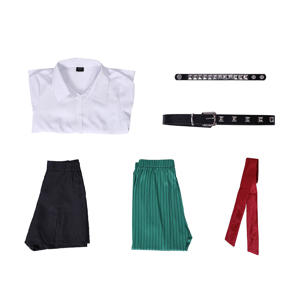 Billie Doe grün schwarz weiß Kostüm Set Hexed Billie Doe Cosplay Outfit