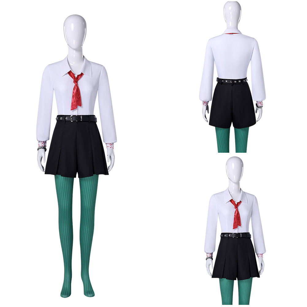 Billie Doe grün schwarz weiß Kostüm Set Hexed Billie Doe Cosplay Outfit