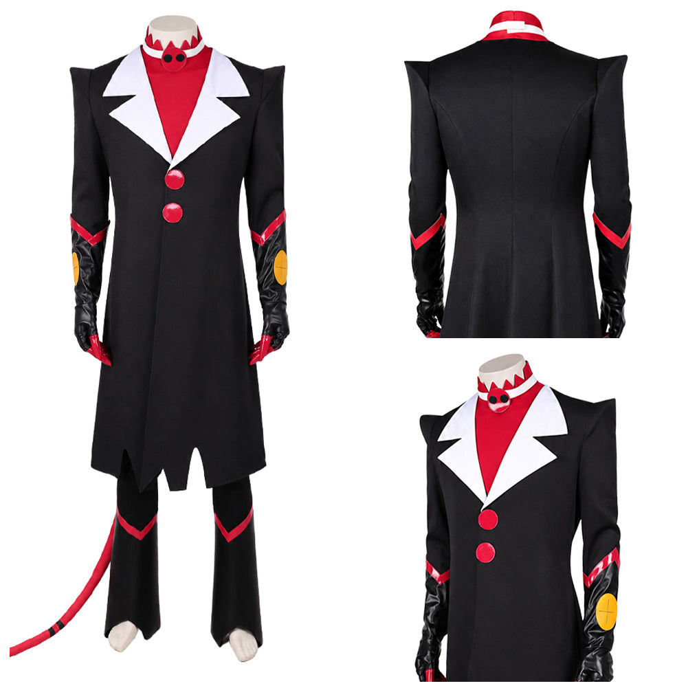Blitzo schwarz Kostüm Set Helluva Boss Blitz Cosplay Outfit