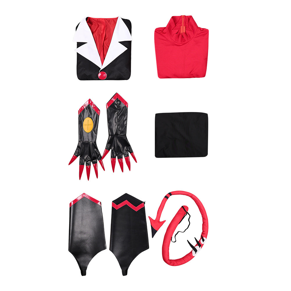 Blitzo schwarz Kostüm Set Helluva Boss Blitz Cosplay Outfit