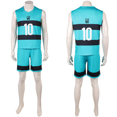 Blue Lock Team W Uniform Junichi Wanima Nummer 10 Cosplay Kostüm
