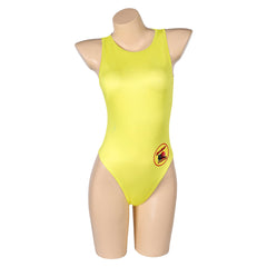 C.J. Parker Baywatch Damen Sommer gelb Bademode Einteiliger Badeanzug