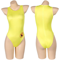 C.J. Parker Baywatch Damen Sommer gelb Bademode Einteiliger Badeanzug