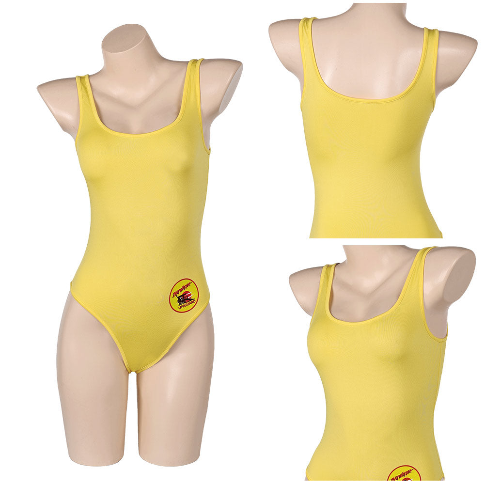 C.J. Parker Baywatch Gelb Bademode Einteiliger Damen Sommer Badeanzug