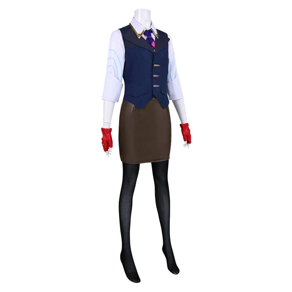 Chamber blau Kostüm Set VALORANT Chamber Cosplay Outfit