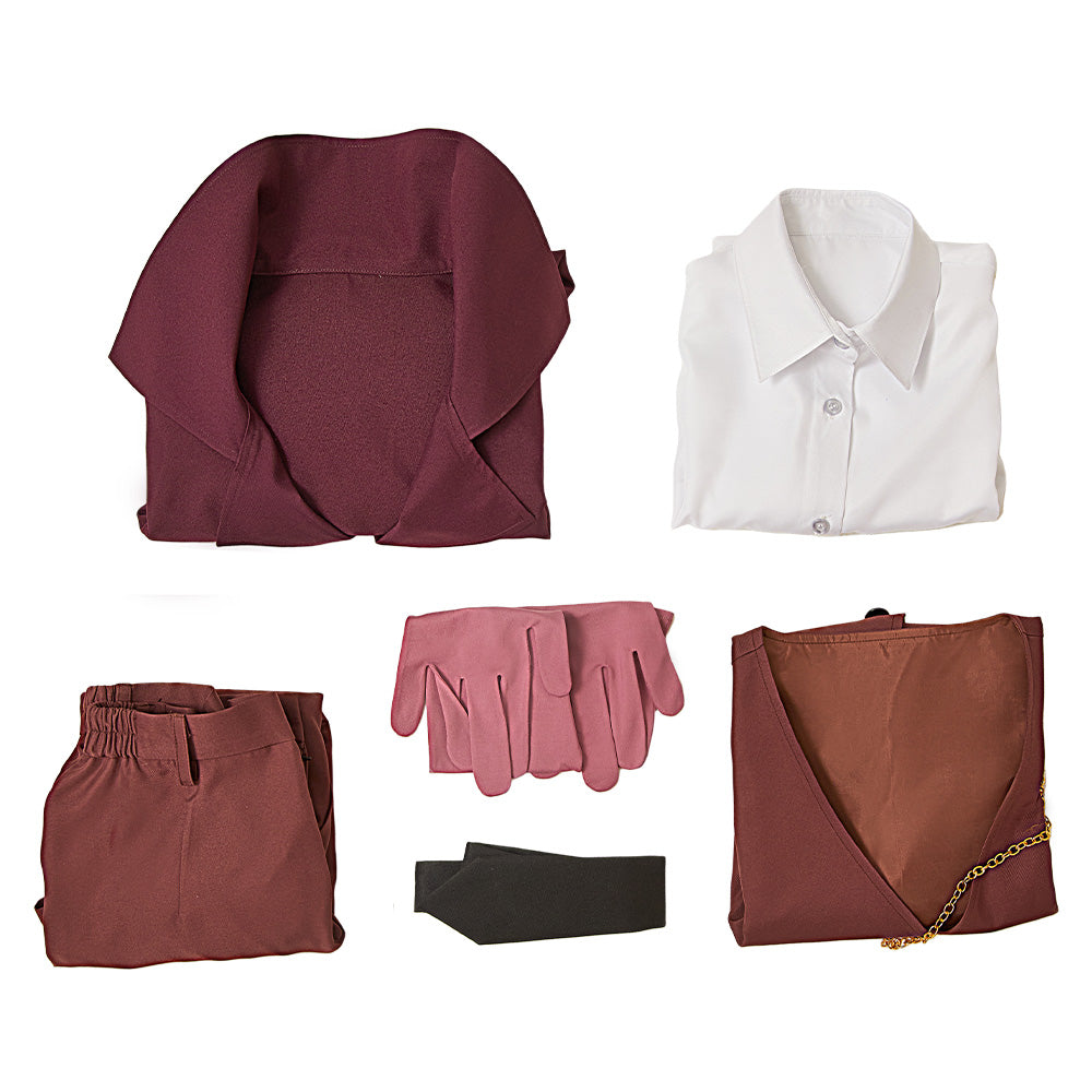 Charlotte Morningstar weinrot Kostüm Set Hazbin Hotel Charlie Cosplay Kostüm