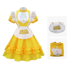 Chica geld Kleid Five Nights at Freddy's FNAF Chica Cosplay Outfit