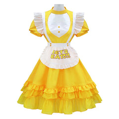 Chica geld Kleid Five Nights at Freddy's FNAF Chica Cosplay Outfit