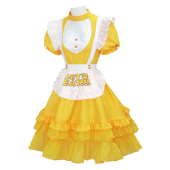 Chica geld Kleid Five Nights at Freddy's FNAF Chica Cosplay Outfit