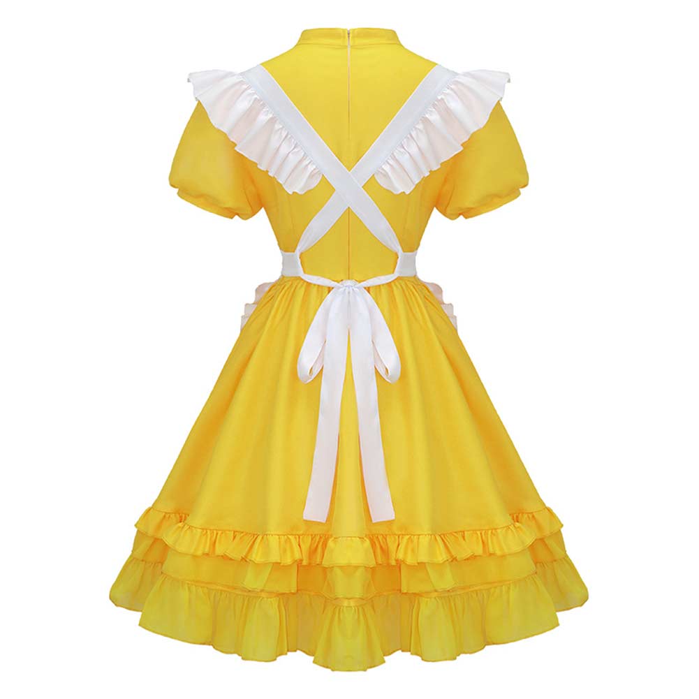 Chica geld Kleid Five Nights at Freddy's FNAF Chica Cosplay Outfit