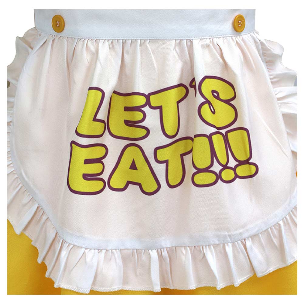 Chica geld Kleid Five Nights at Freddy's FNAF Chica Cosplay Outfit