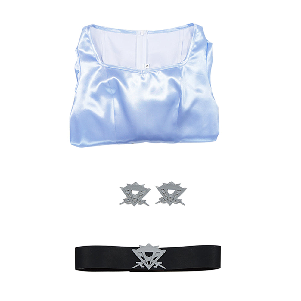 Chloe Charming blau Kostüm Set Descendants: Wicked Wonderland Chloe Charming Cosplay Outfit