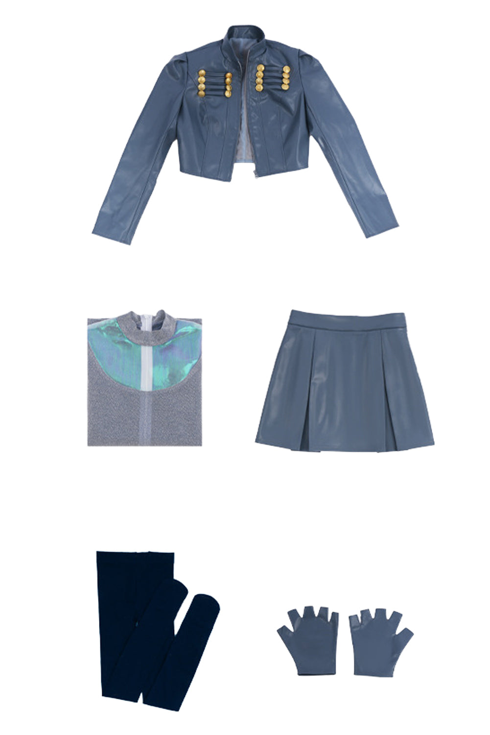 Chloe Charming grau Kostüm Set Descendants: Wicked Wonderland Chloe Cosplay Outfit