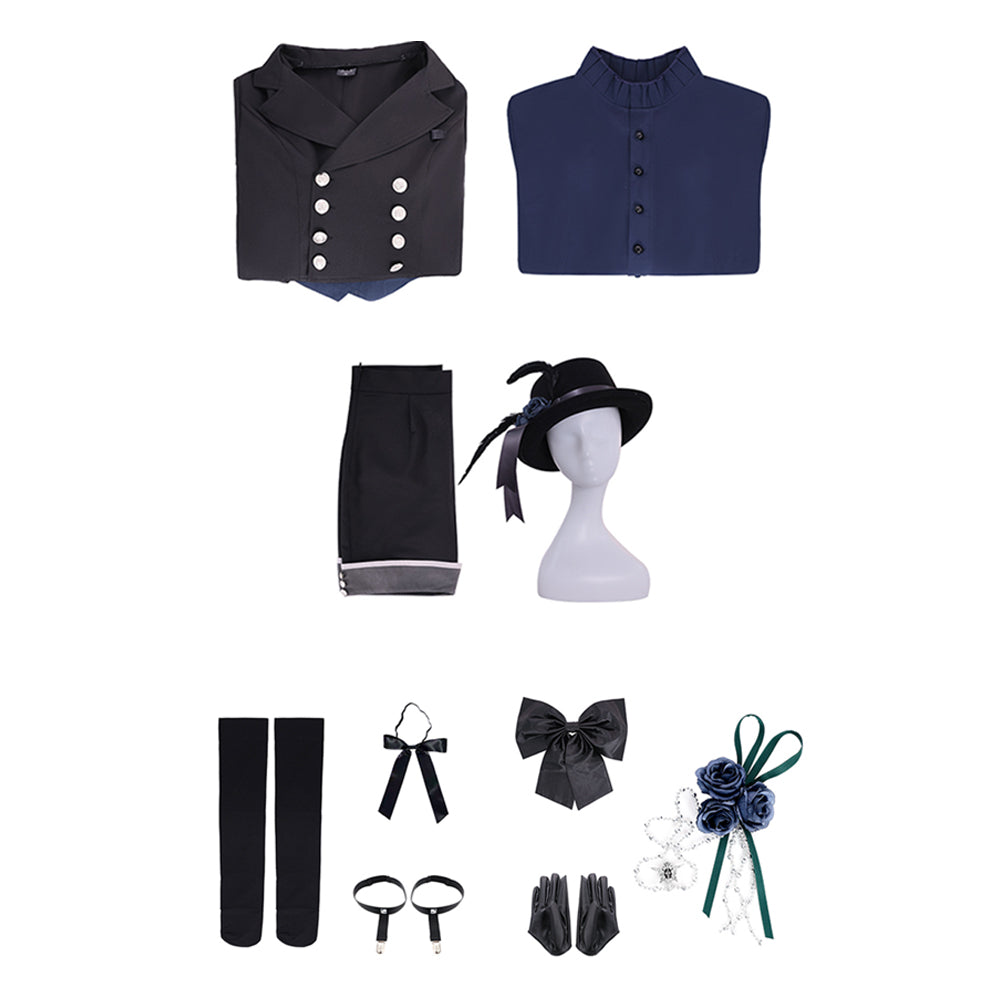 Ciel Phantomhive Kostüm Set Black Butler Ciel Cosplay Outfit	