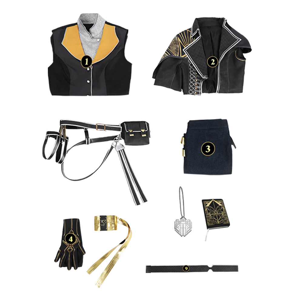 Clair Obscur Expedition 33 Lune schwarz Kostüm Set Cosplay Outfits