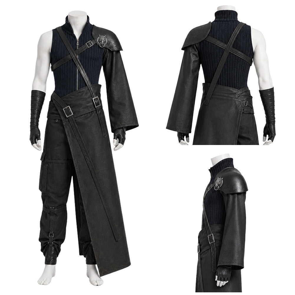 Cloud Strife schwarz Kostüm Set Final Fantasy VII Cloud Strife Cosplay Outfit