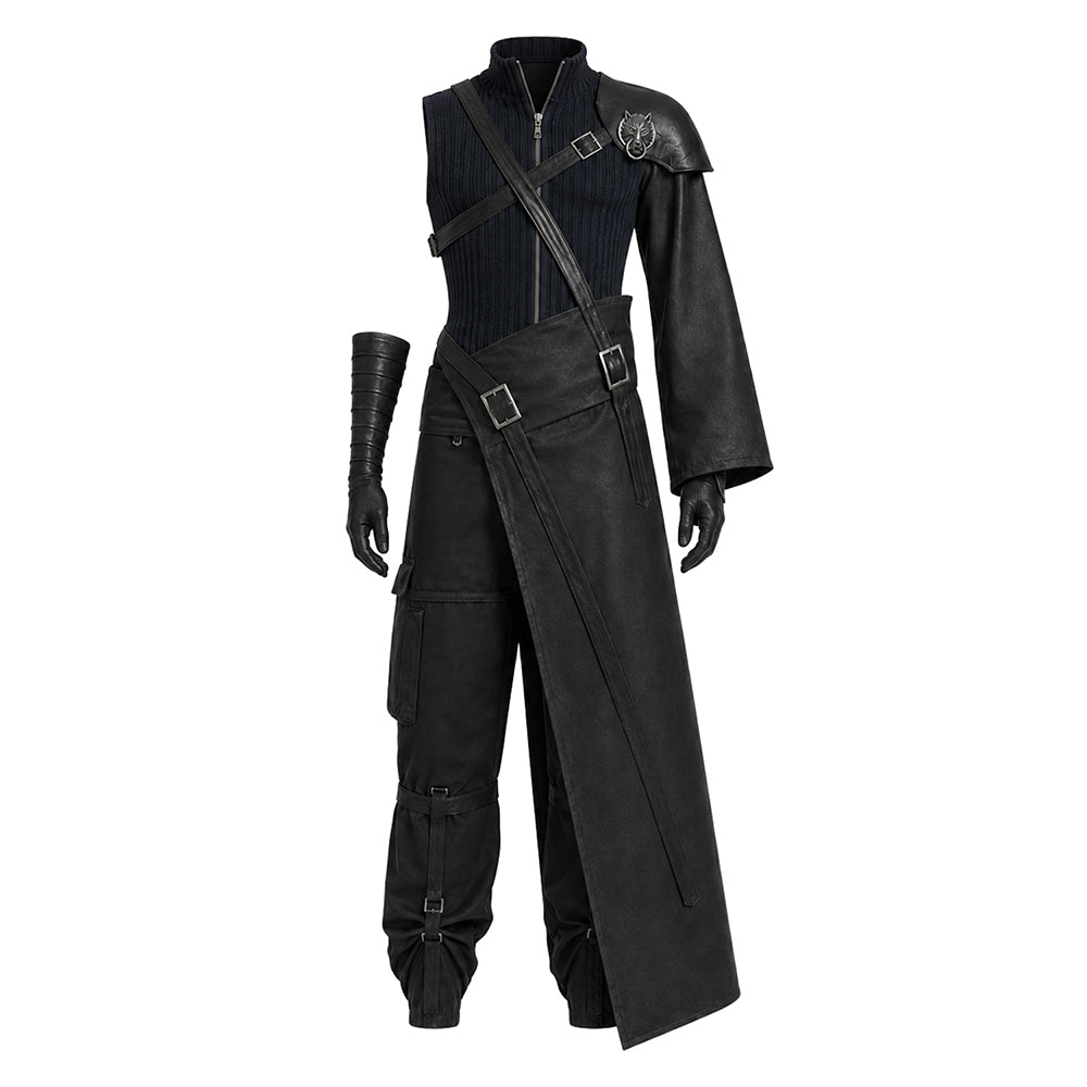 Cloud Strife schwarz Kostüm Set Final Fantasy VII Cloud Strife Cosplay Outfit