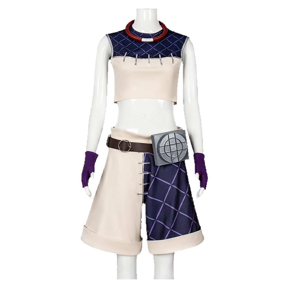 Cthoni Andor blau beige Kostüm Set GACHIAKUTA Cthoni Andor Cosplay Outfit 