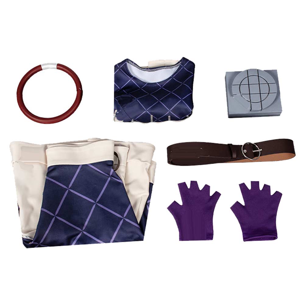 Cthoni Andor blau beige Kostüm Set GACHIAKUTA Cthoni Andor Cosplay Outfit 
