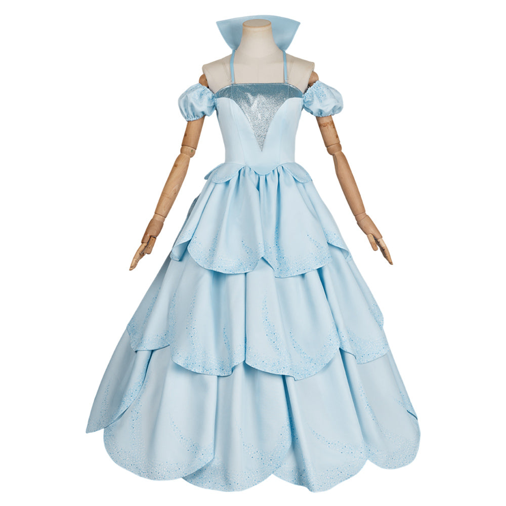 Damen Glinda blau Kleid Wicked Glinda Cosplay Kostüm