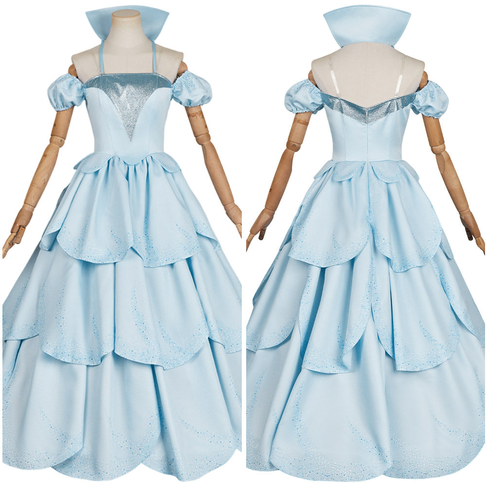 Damen Glinda blau Kleid Wicked Glinda Cosplay Kostüm