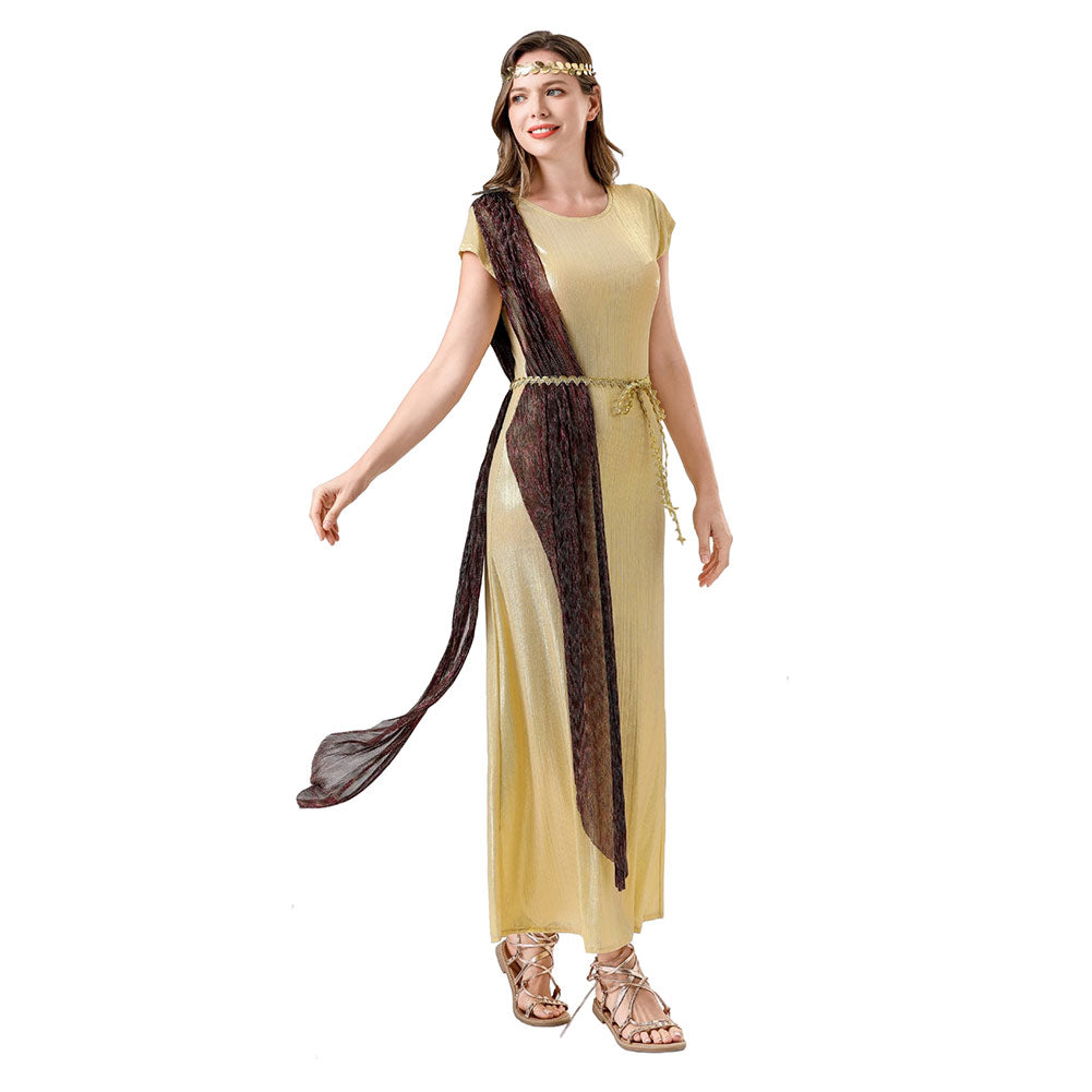 Damen Griechische mythologische Göttin Cosplay Kostüm Outfits Halloween Karneval Anzug