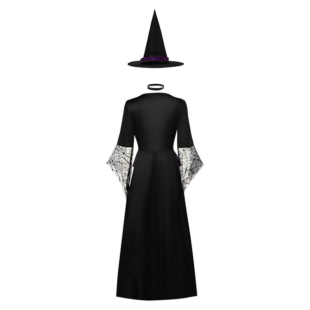 Damen Hexenkleid Cosplay Kostüm Outfits Halloween Karneval Anzug Kleid Halloween