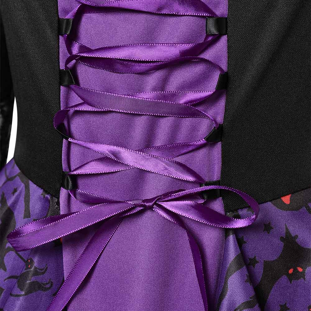 Damen Hexenkleid Cosplay Kostüm Outfits Halloween Karneval Anzug Kleid Halloween