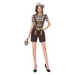 Damen Münchener Oktoberfest Bierfest Deutsch Bayerisches KostümCosplay Kostüm Outfits Halloween Faschingskostüm