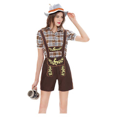 Damen Münchener Oktoberfest Bierfest Deutsch Bayerisches KostümCosplay Kostüm Outfits Halloween Faschingskostüm