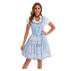 Damen Oktoberfest Kleid Cosplay Kostüm Outfits Halloween Faschingskostüm Münchner Bierfest