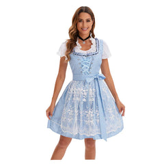 Damen Oktoberfest Kleid Cosplay Kostüm Outfits Halloween Faschingskostüm Münchner Bierfest