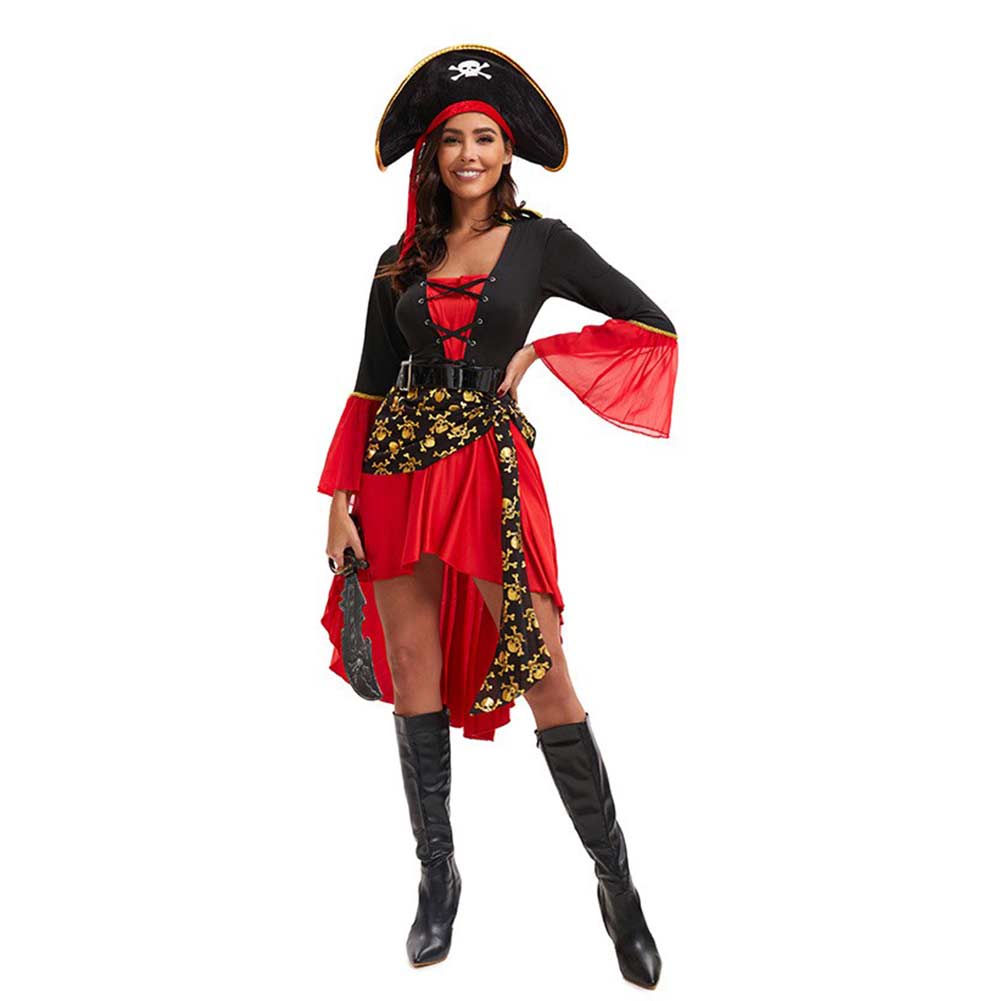 Damen Pirat Cosplay Kostüm Outfits Halloween Karneval Anzug