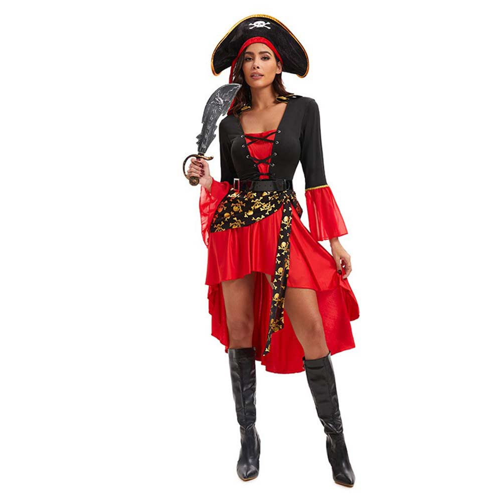 Damen Pirat Cosplay Kostüm Outfits Halloween Karneval Anzug