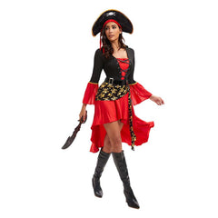 Damen Pirat Cosplay Kostüm Outfits Halloween Karneval Anzug