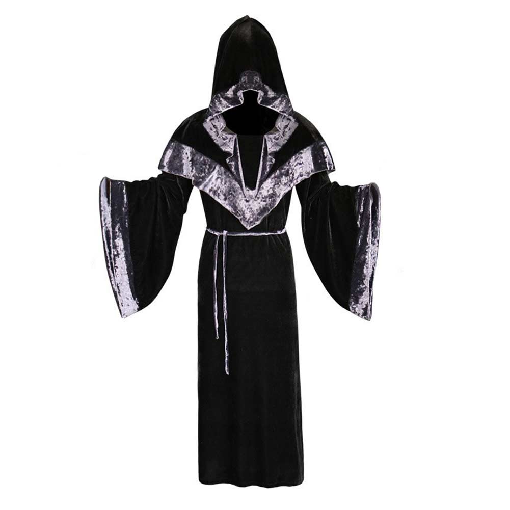 Damen Robe mit Kapuze Cosplay Kostüm Outfits Halloween Karneval Kostüm Hexen und Zauberer