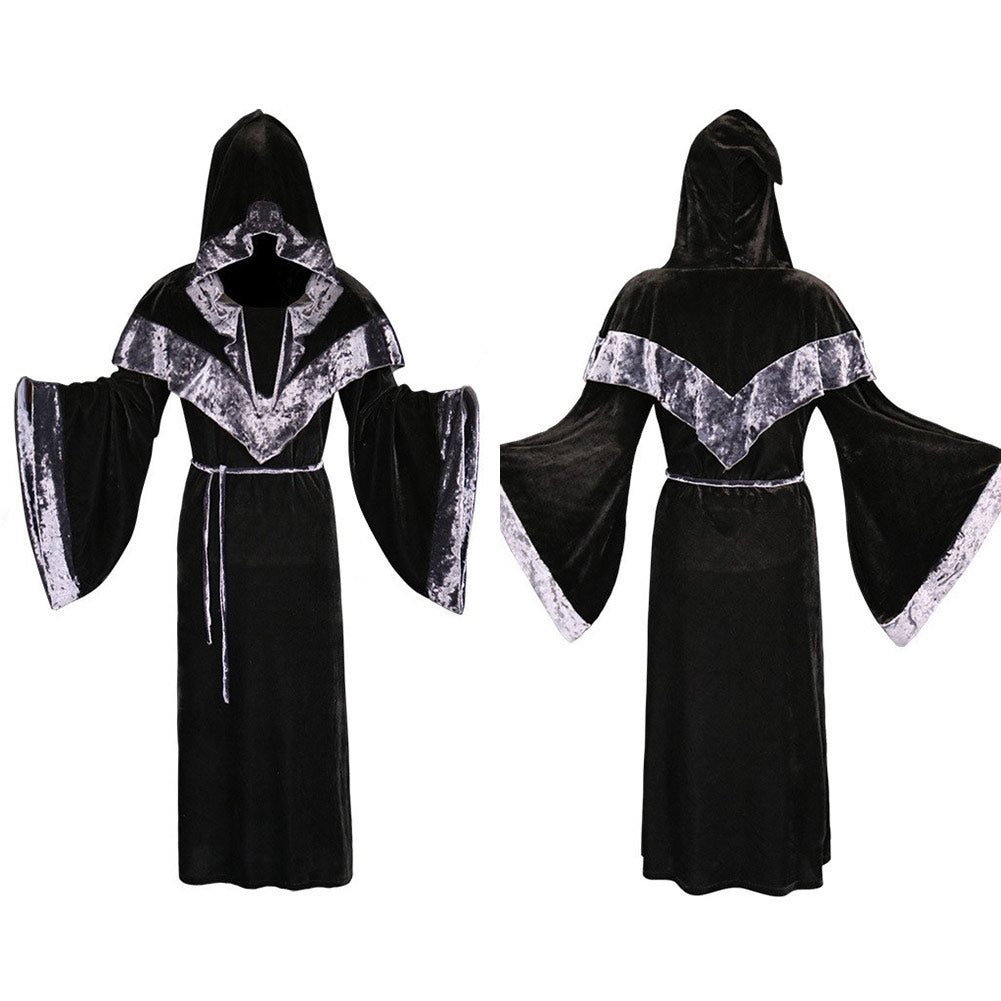 Damen Robe mit Kapuze Cosplay Kostüm Outfits Halloween Karneval Kostüm Hexen und Zauberer