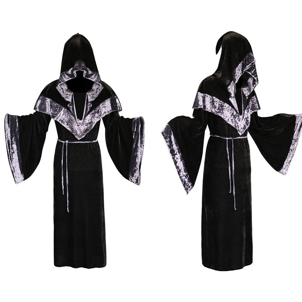 Damen Robe mit Kapuze Cosplay Kostüm Outfits Halloween Karneval Kostüm Hexen und Zauberer