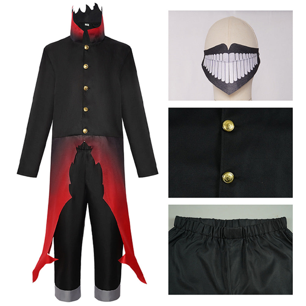 Dandadan Okarun schwarz rot Kostüm Set Cosplay Outfits