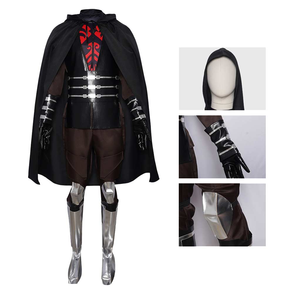 Darth Maul schwarz Kostüm Set Star Wars Darth Maul Cosplay Outfit