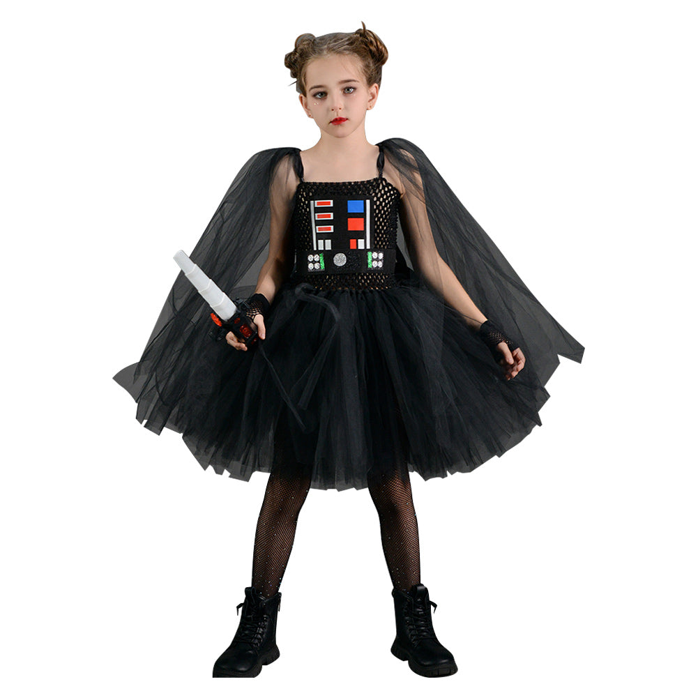 Darth Vader Kinder Mädchen Jedi TuTu Kleid Cosplay Kostüm Outfits Halloween Karneval Anzug