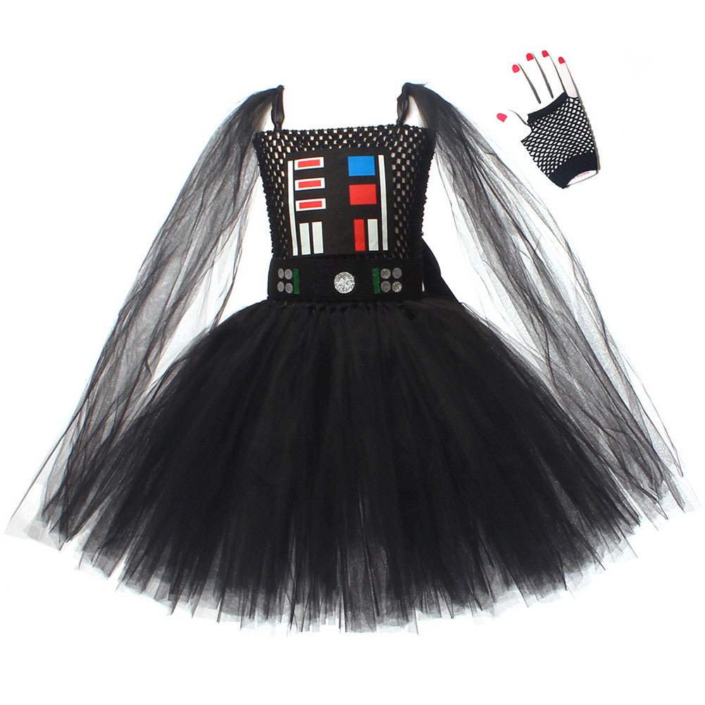 Darth Vader Kinder Mädchen Jedi TuTu Kleid Cosplay Kostüm Outfits Halloween Karneval Anzug