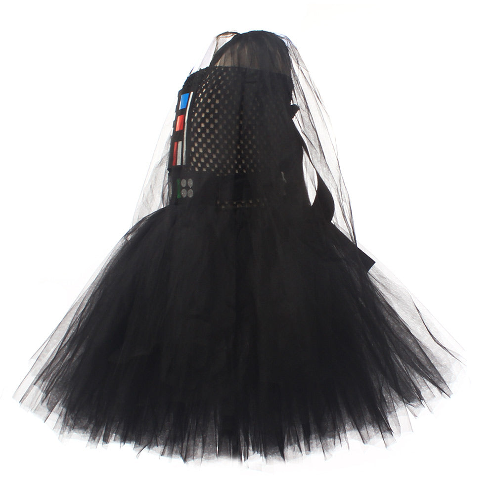 Darth Vader Kinder Mädchen Jedi TuTu Kleid Cosplay Kostüm Outfits Halloween Karneval Anzug