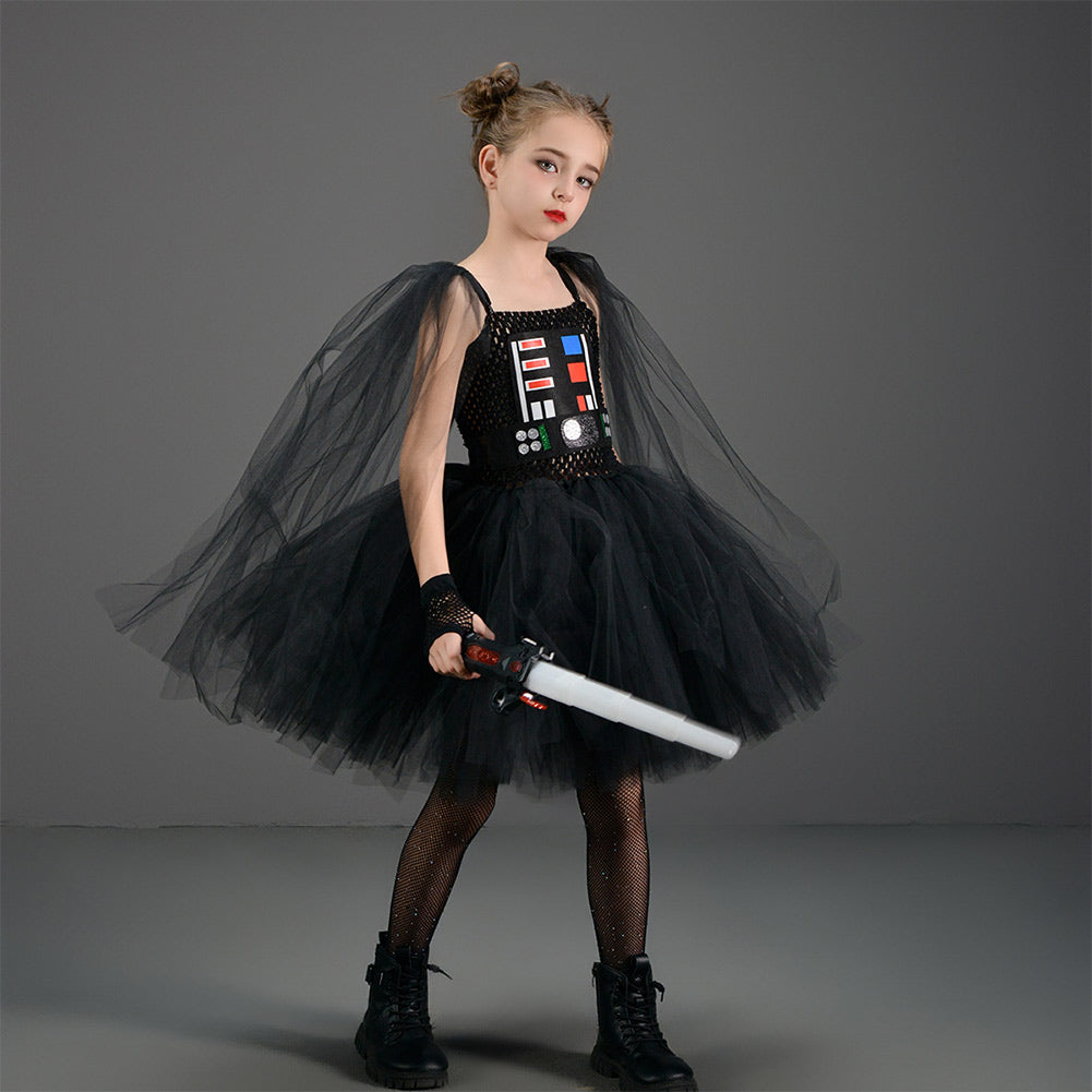 Darth Vader Kinder Mädchen Jedi TuTu Kleid Cosplay Kostüm Outfits Halloween Karneval Anzug