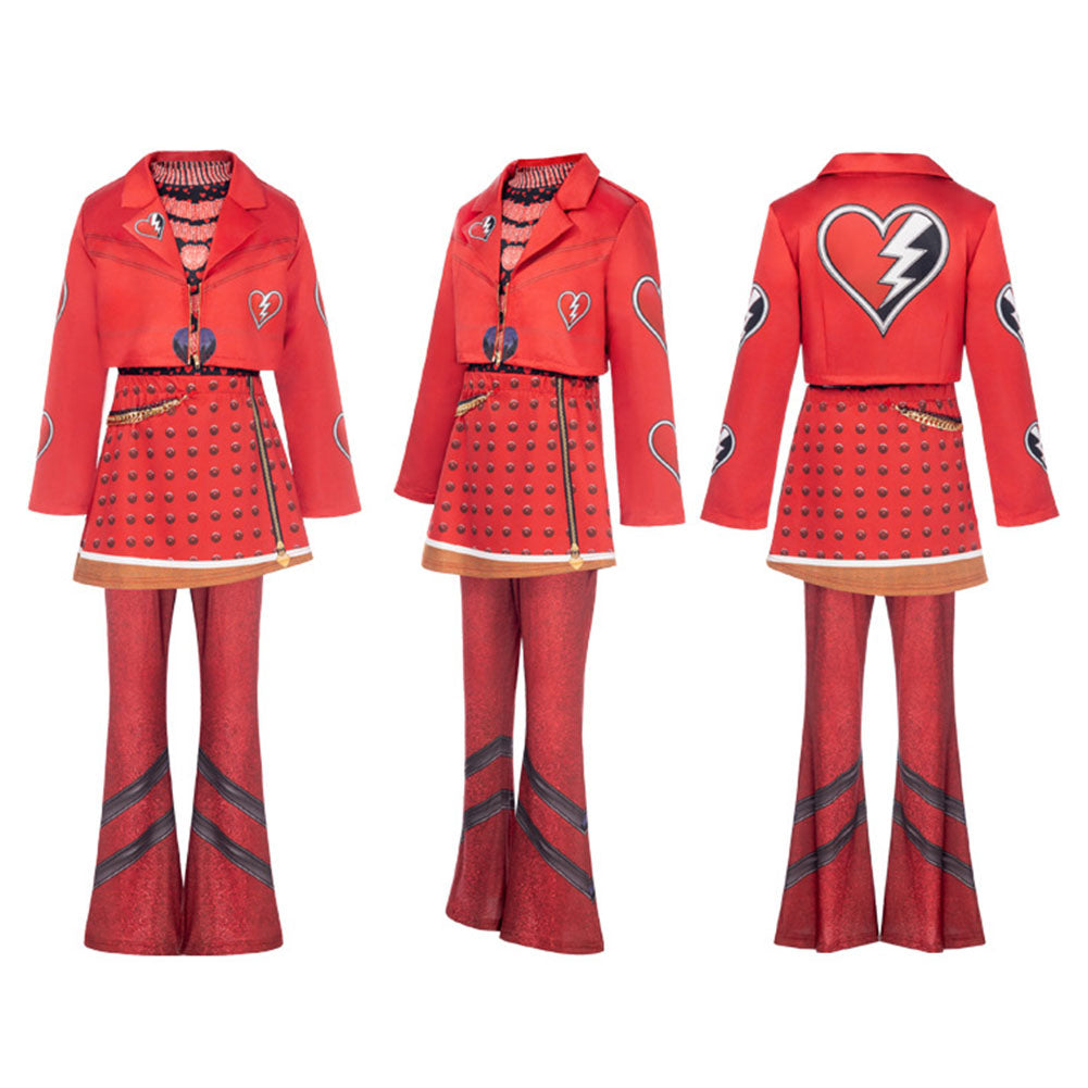​Descendants: Wicked Wonderland Red rot Kostüm Set Red Cosplay Outfit