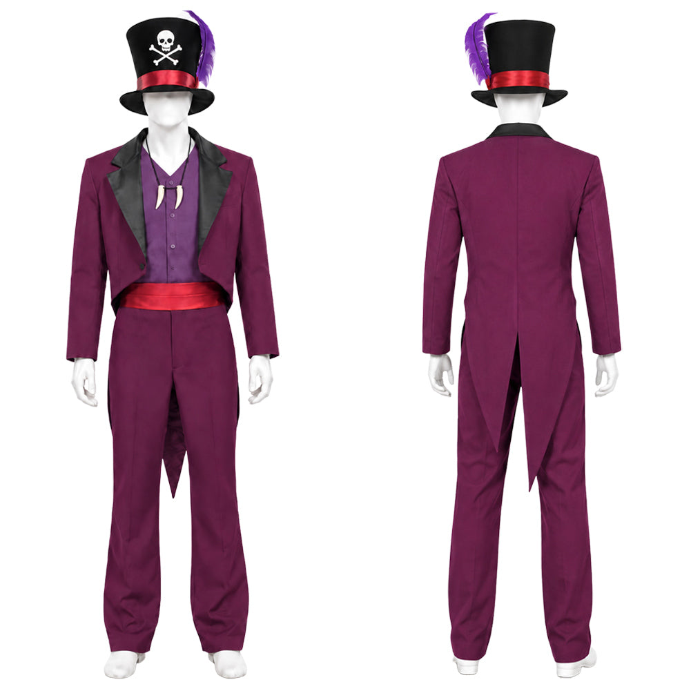 Dr. Facilier rot Kostüm Set The Princess and the Frog Dr. Facilier Cosplay Outfit