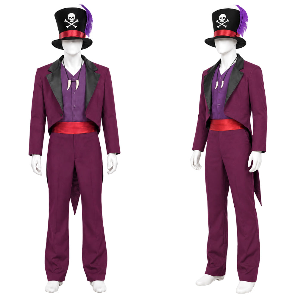 Dr. Facilier rot Kostüm Set The Princess and the Frog Dr. Facilier Cosplay Outfit