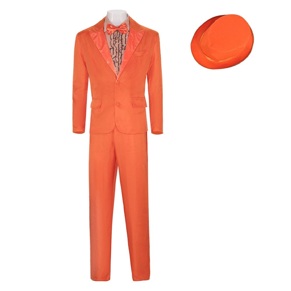 Dumb & Dumber Lloyd Christmas orange Anzug Cosplay Kostüm