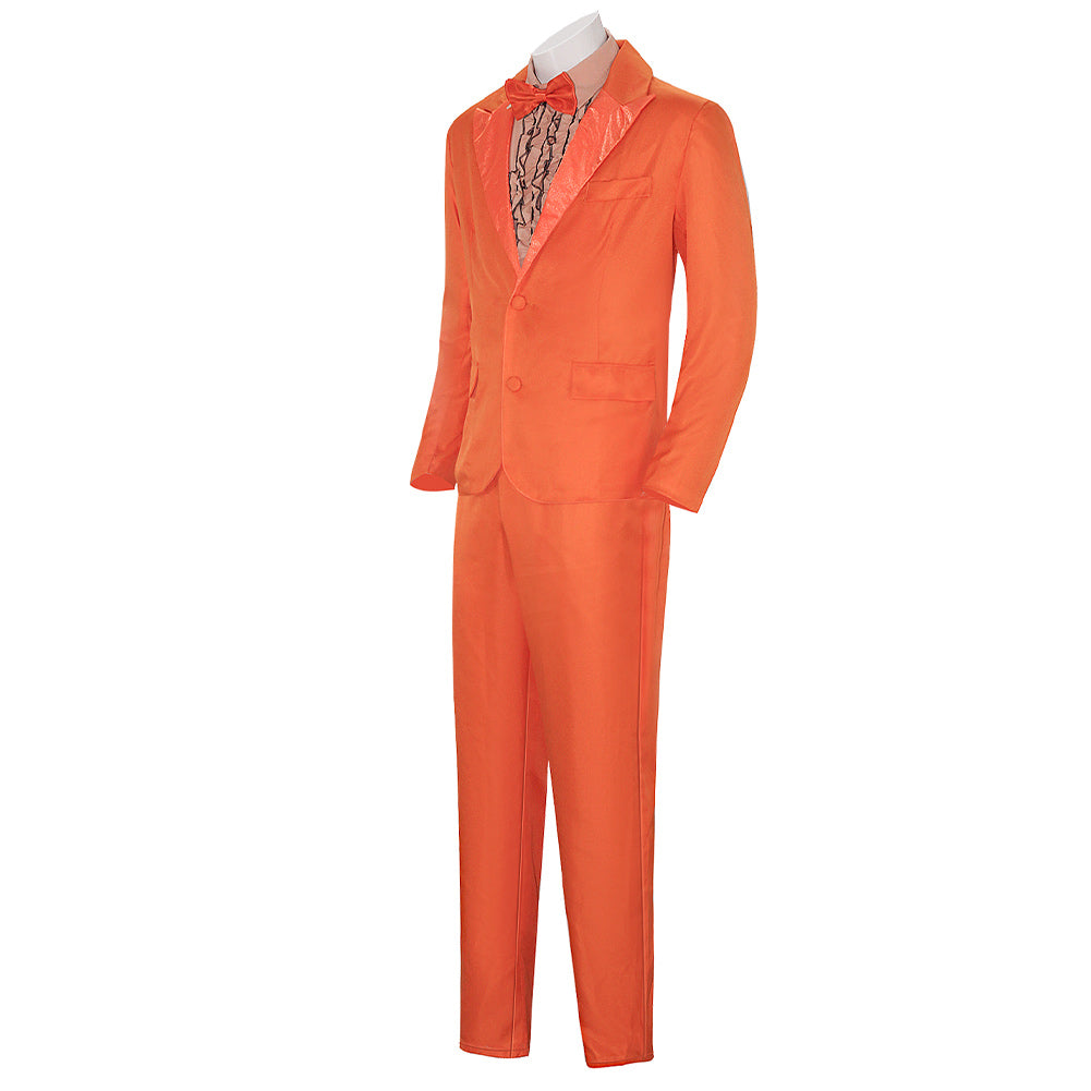 Dumb & Dumber Lloyd Christmas orange Anzug Cosplay Kostüm