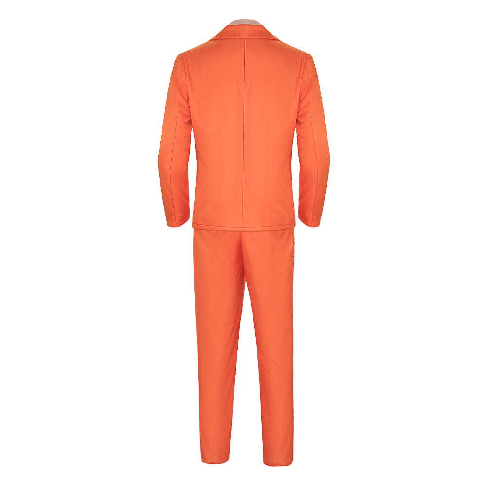 Dumb & Dumber Lloyd Christmas orange Anzug Cosplay Kostüm